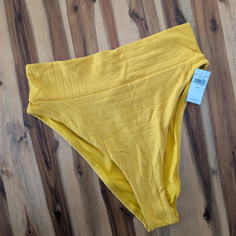 Aerie High Waisted Yellow Bikini Bottom